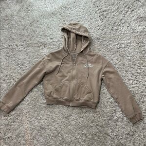 Tan Ford Cropped Hoodie